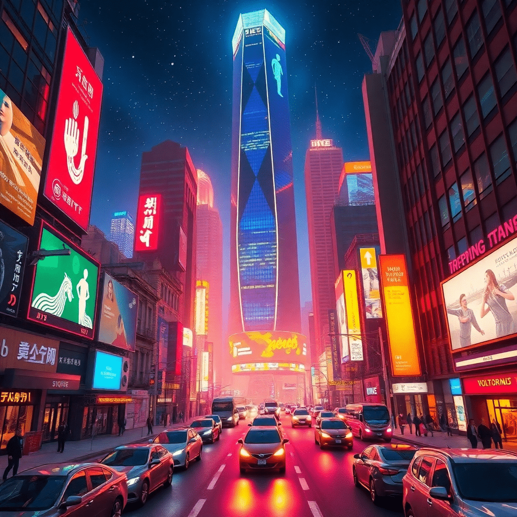 Midnight Metropolis: Neon Dreams on the City Streets