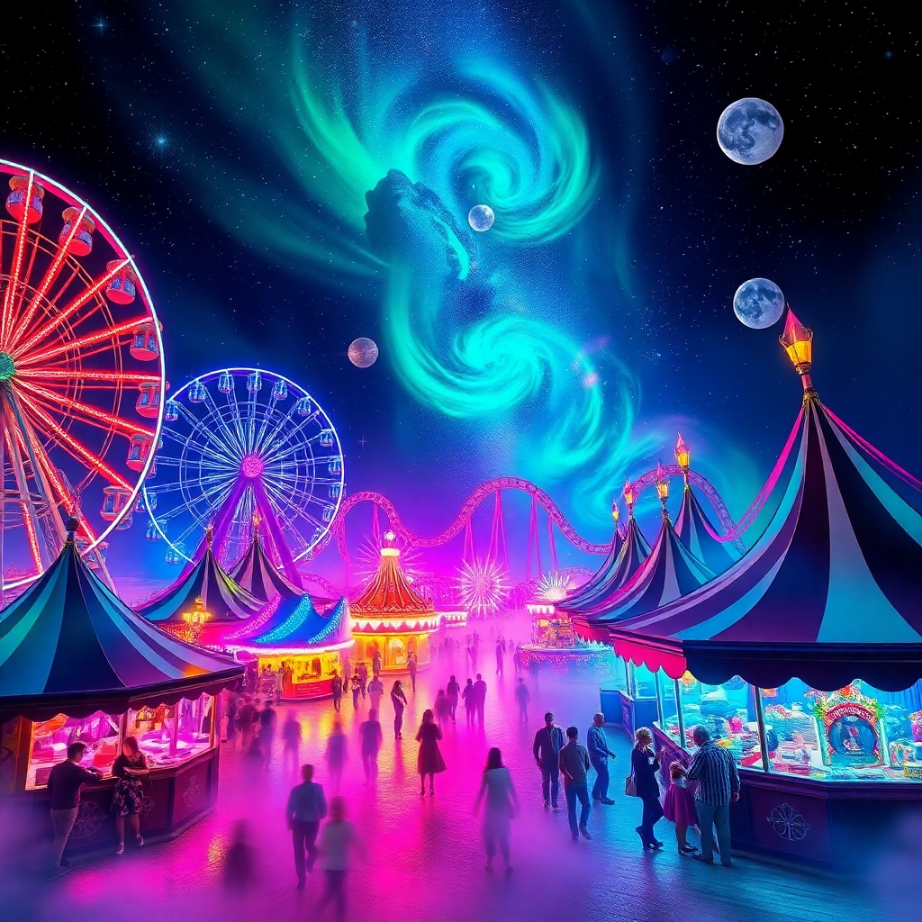 Stellar Spectacle: Whispers of the Cosmic Midway