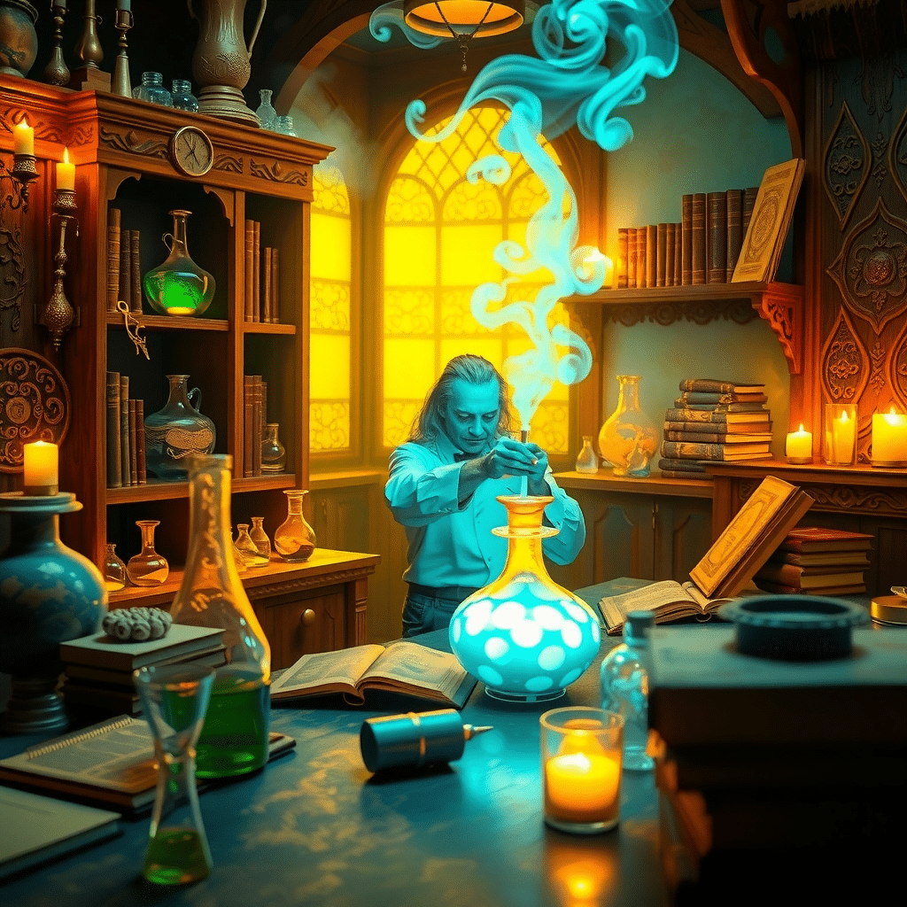 Whispers of the Golden Alchemist’s Enchanted Emporium