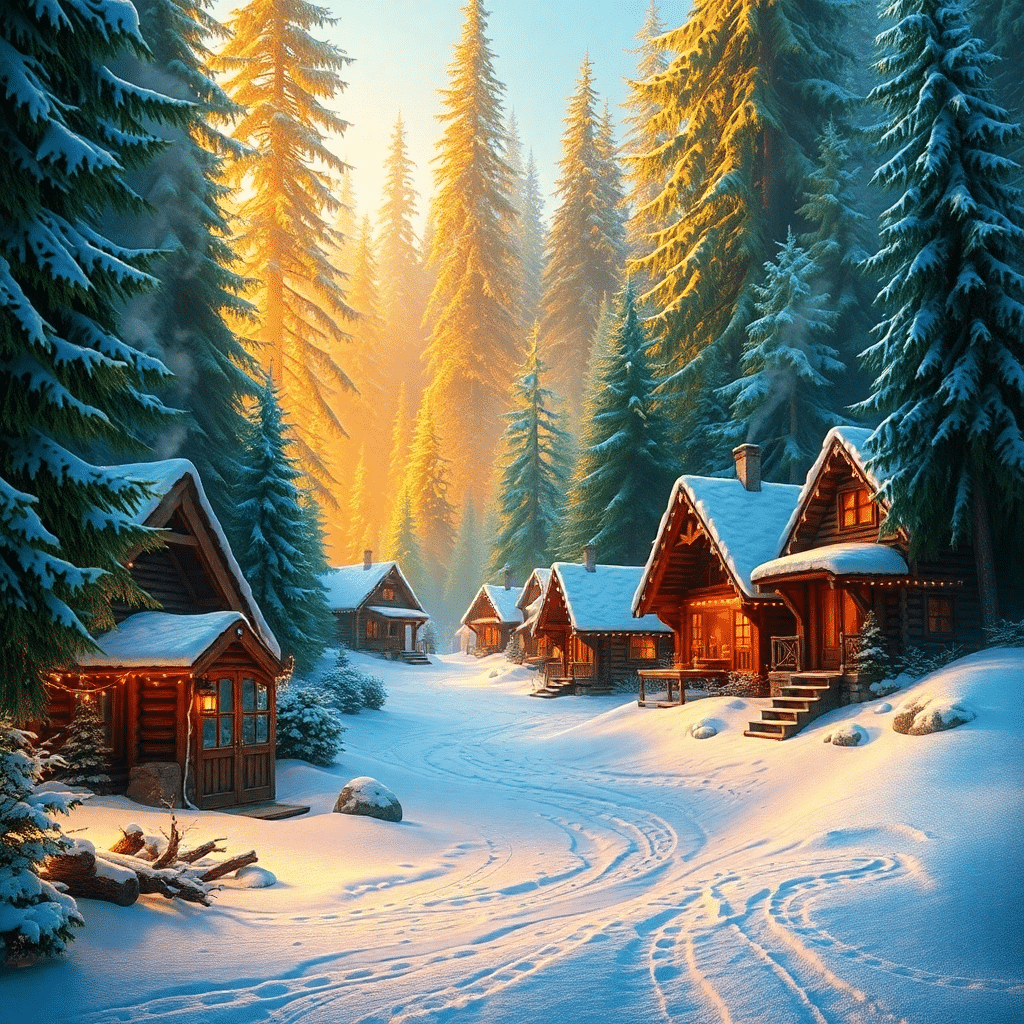 Winter’s Whispering Glen: A Magical Village Awakening