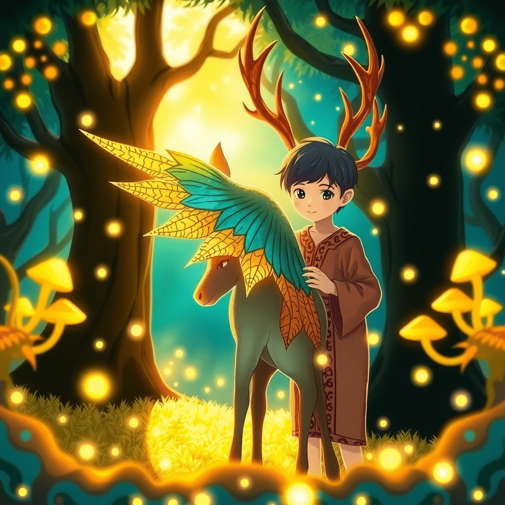 Enchanted Whisperings of the Luminous Forest Dwellers