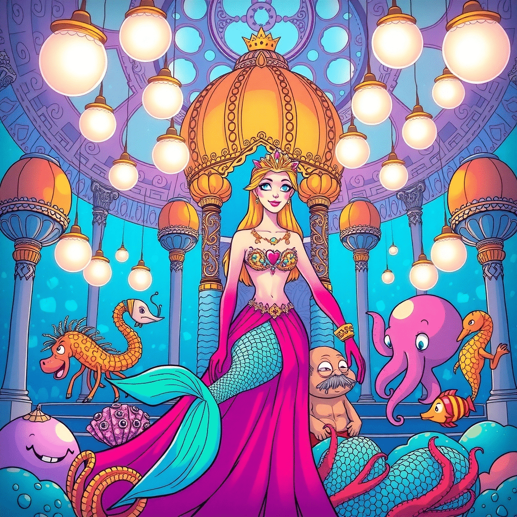 Mermaid Queen Aurora’s Majestic Oceanic Palace of Wonder