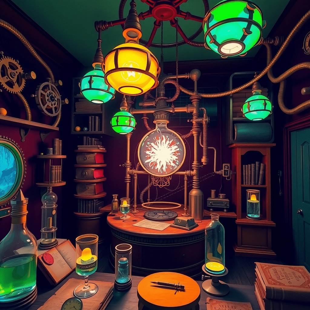 Ethereal Oracle’s Whimsical Creation: The Luminous Experimentionator