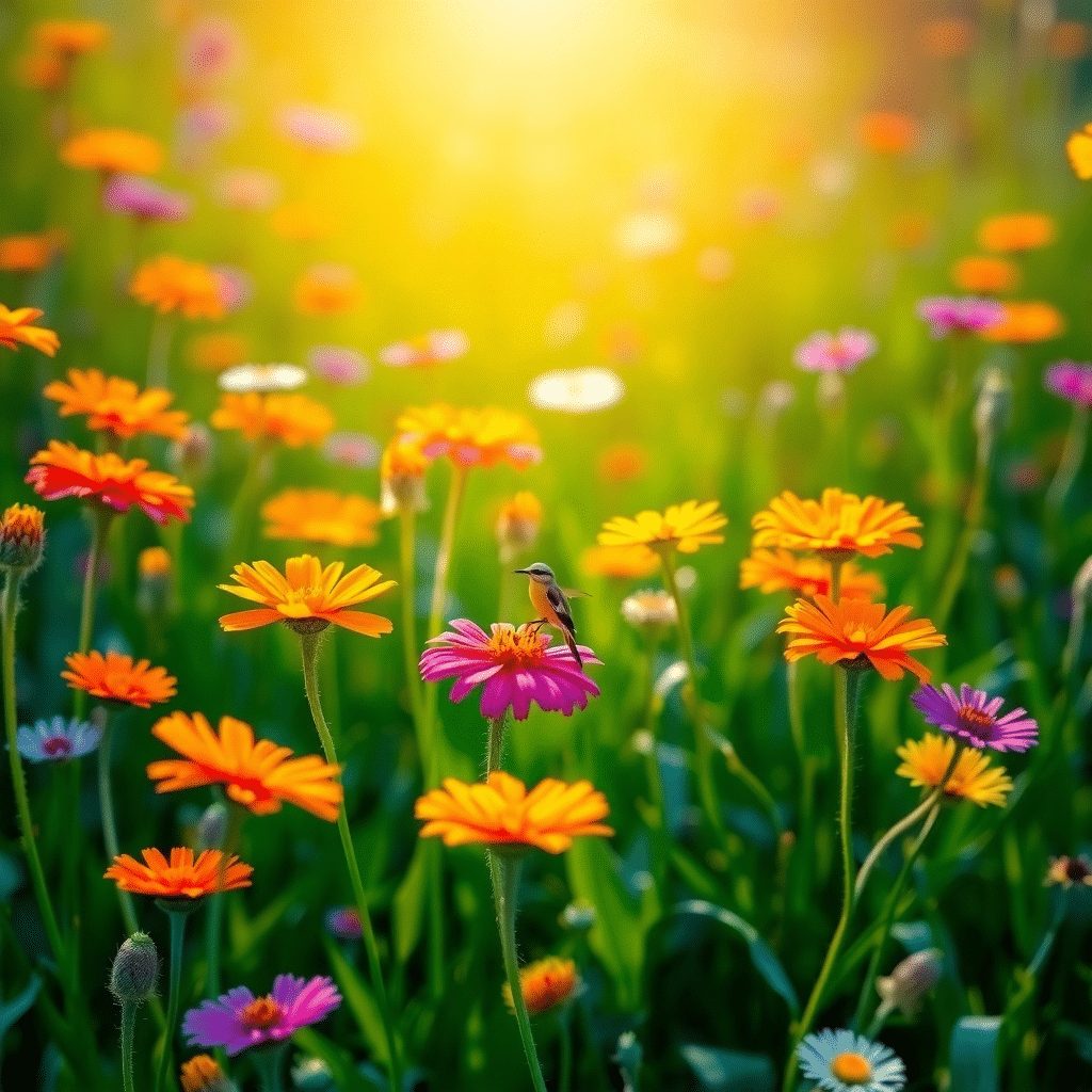Wildflower Oasis: Whispers of Sunshine and Serenity