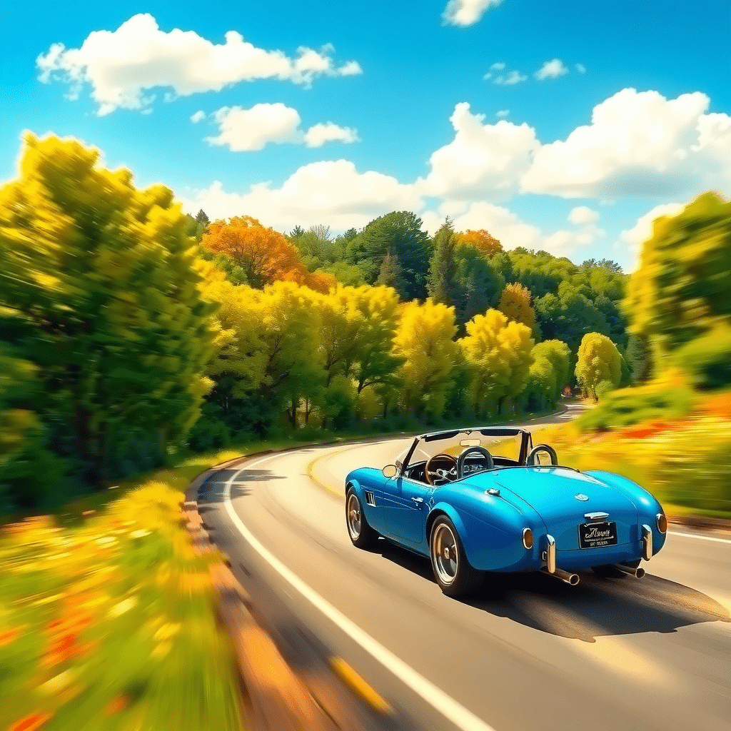 Freedom Ride Amidst Blooming Wildflowers