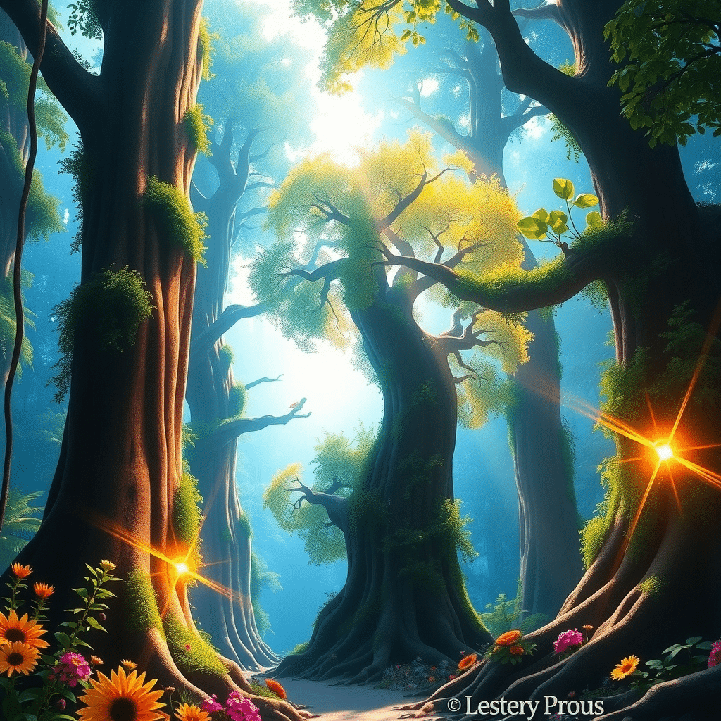 Whispers of Enchantment in the Luminous Forest Depths