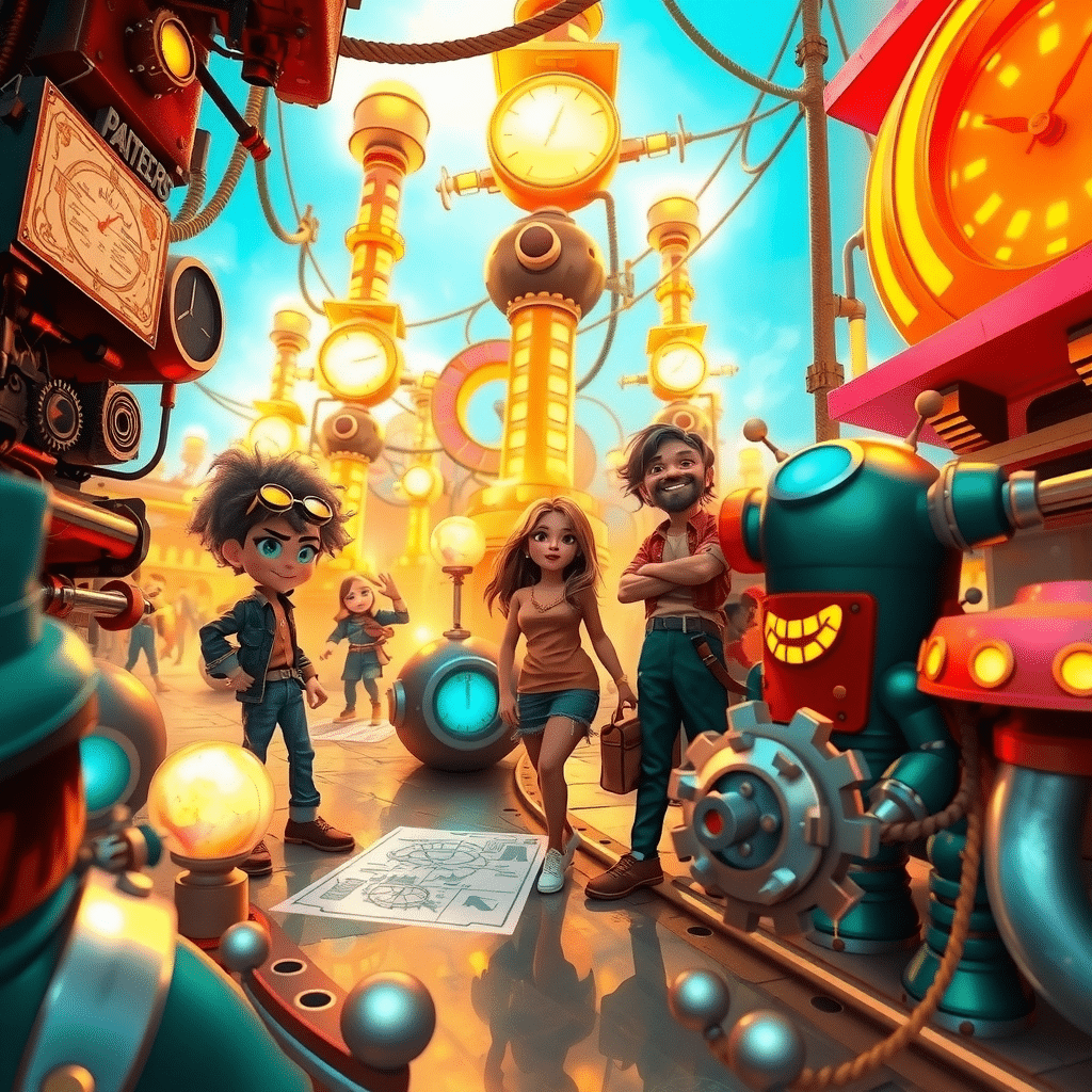 “Clockwork Chaos of Aurora City’s Bringer of Wonder”