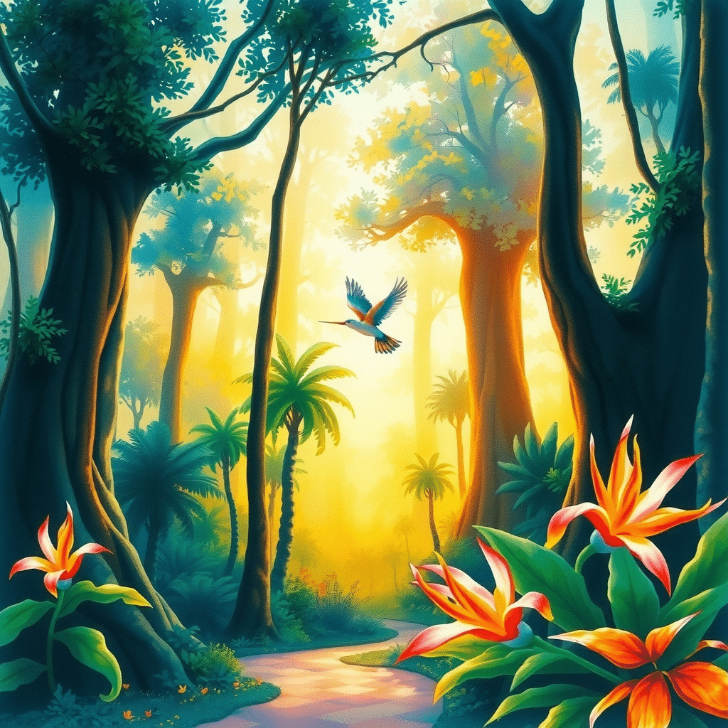 Whispers of Iridia: A Mystical Forest Beckons