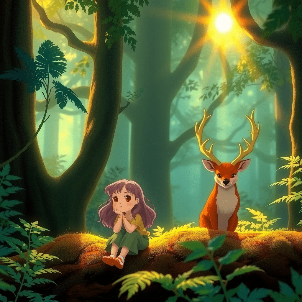 Whispers of Wonder: Luna and the Forest Sentinel