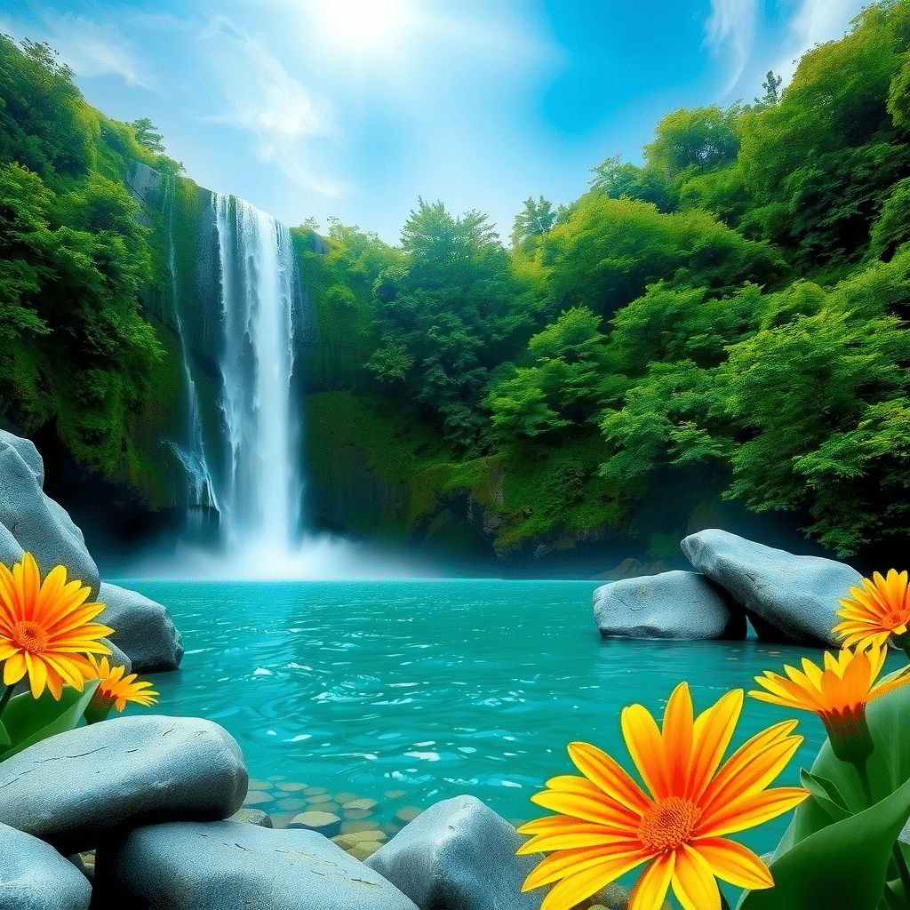 Whispers of Serenity at Harmonic Waterfall Oasis