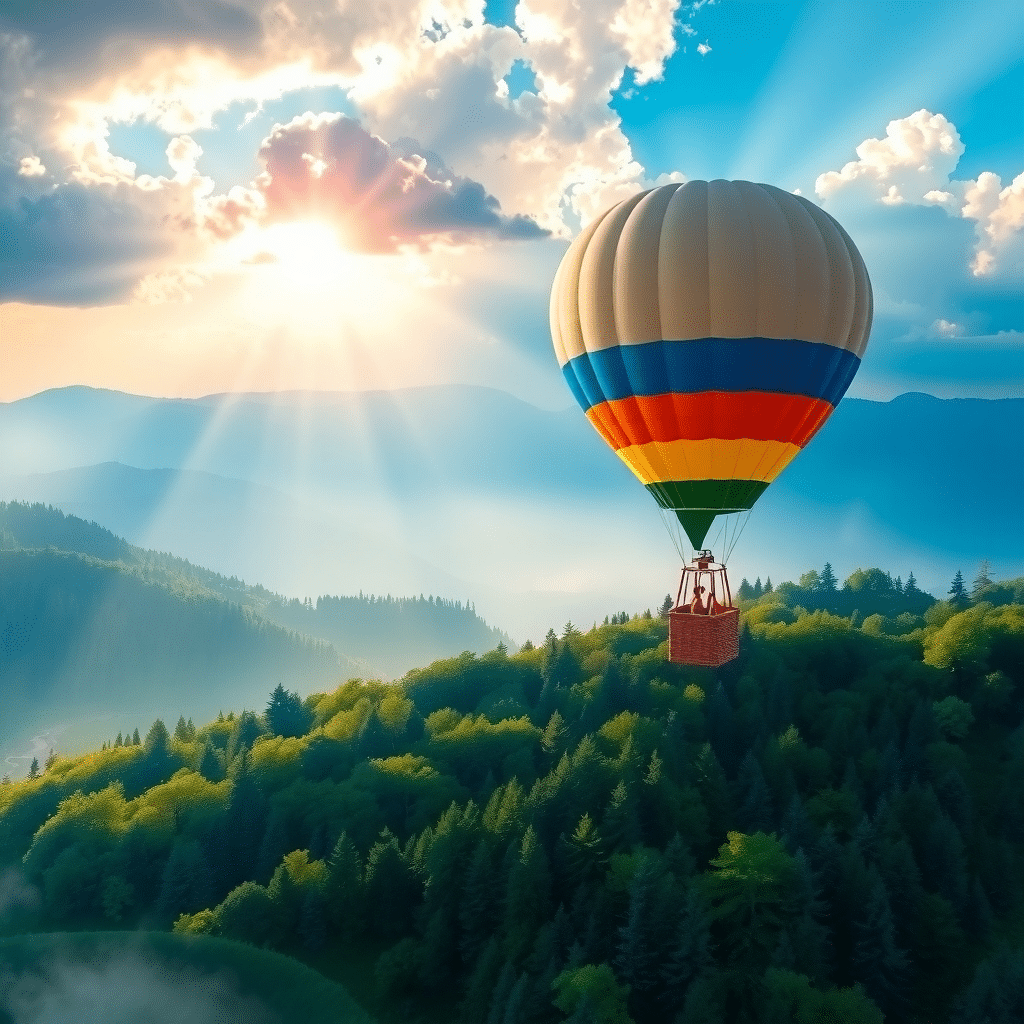 Majestic Skies Aloft: Soaring Dreamscape on Azure Horizon