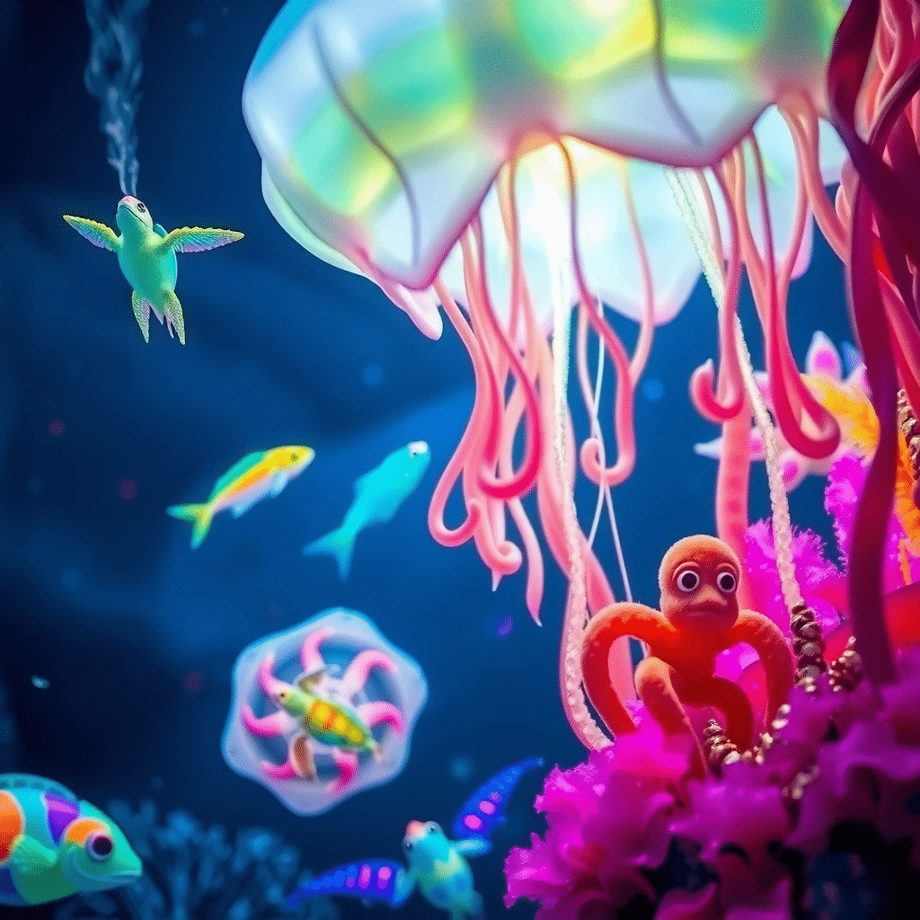 Whispers of the Luminous Jellyfish Kingdom