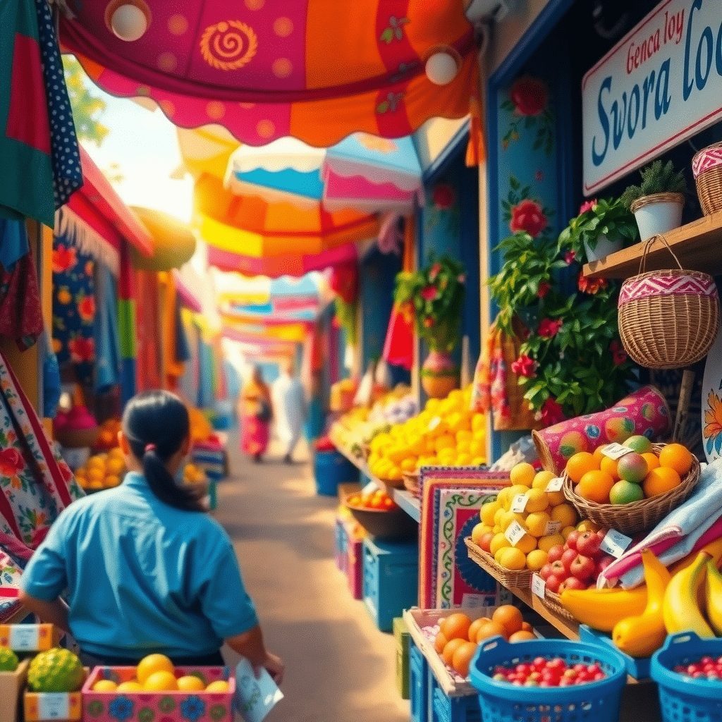 Vibrant Market Oasis: A Feast for the Eyes