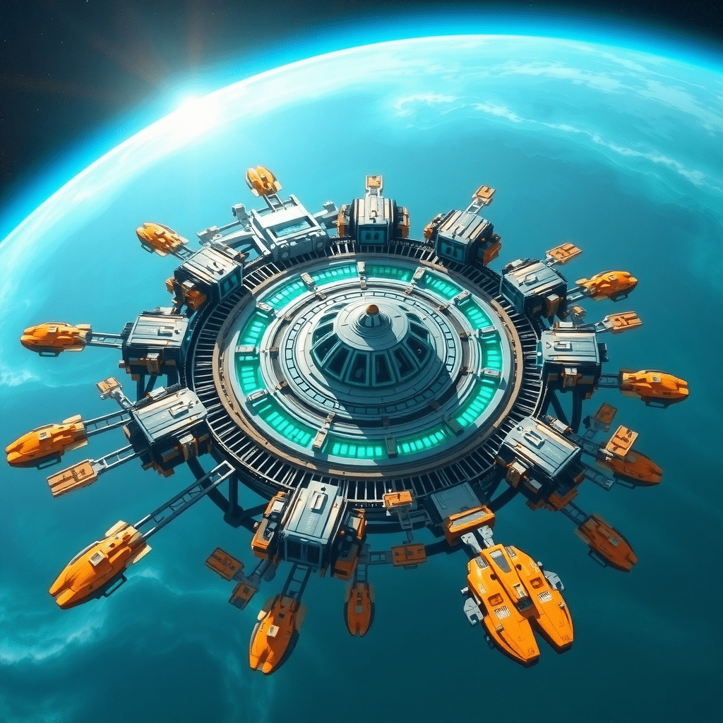 Celestial Oasis: Aurora Colony on Nova Haven Planet