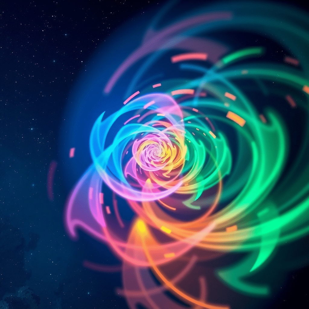“Aurora Celestial Whirlwind: Cosmic Dance of Stars”

or

“Celestial Storm: Majestic Whirlwind of Colors”

or

“Cosmic Turbulence: Electric Aurora in Motion”

or

“Astral Vortex: Radiant Whirlwind of Starlight”

or

“Grandiose Whirlwind of Colors: Celestial Symphony”