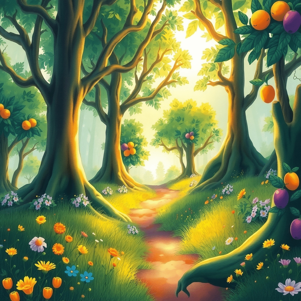 Whispers of Wisdom in the Illuminated Thicket