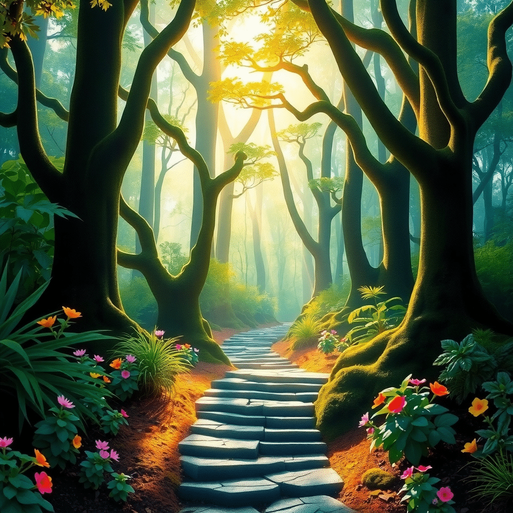 Whispering Woods of Enchantment and Infinite Serenity