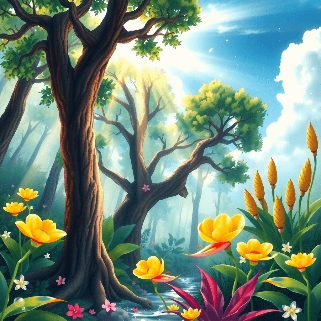 Whispers in the Glowing Misty Forest Sanctuary