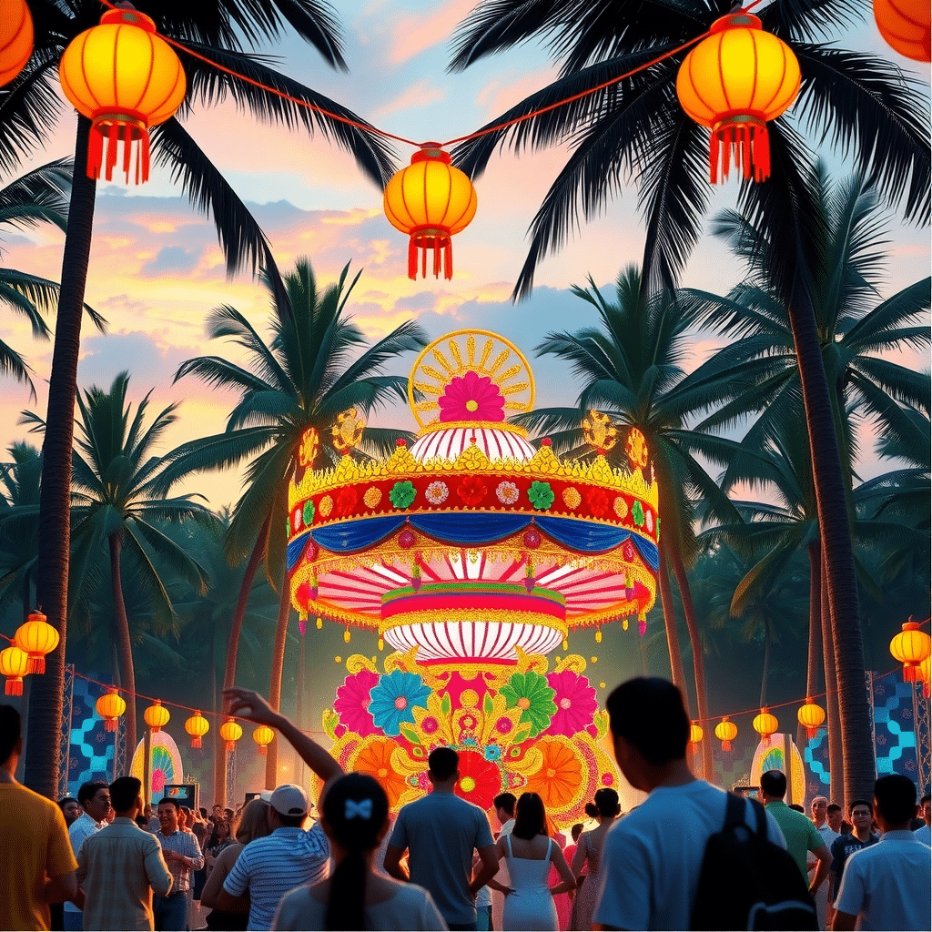 Tropical Sunset Fiesta: Colors of Community Upliftment