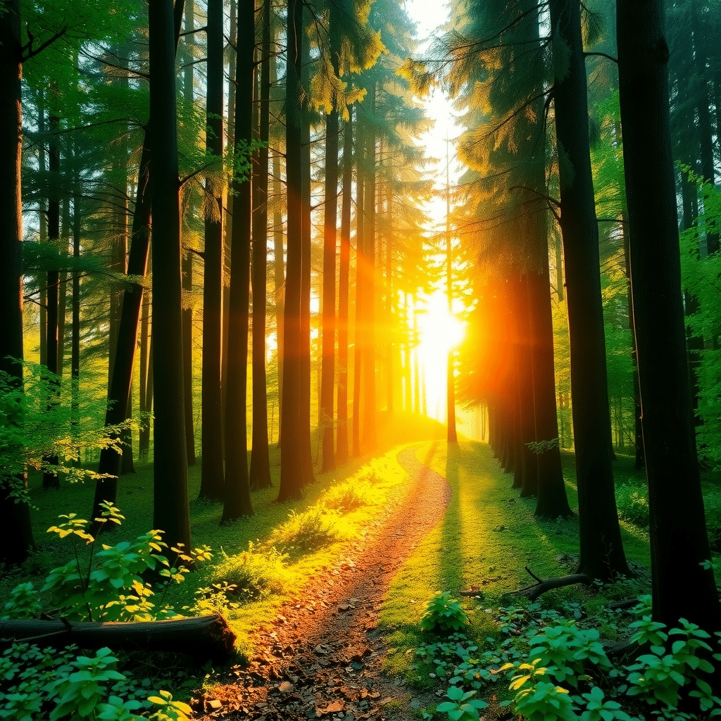 Mystic Dawn Serenade: Whispering Woods Awakening