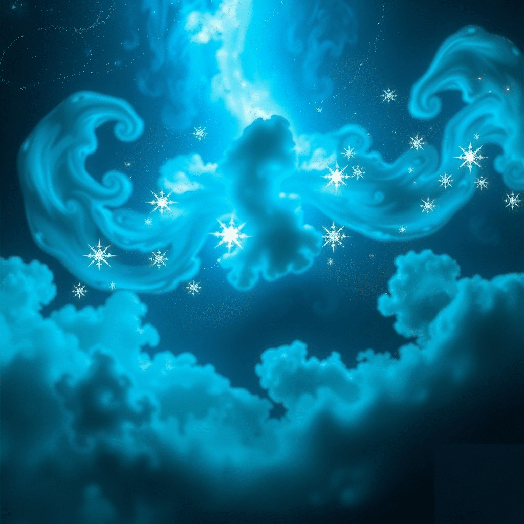 Celestial Odyssey: Turquoise Tides of Cosmic Proportions