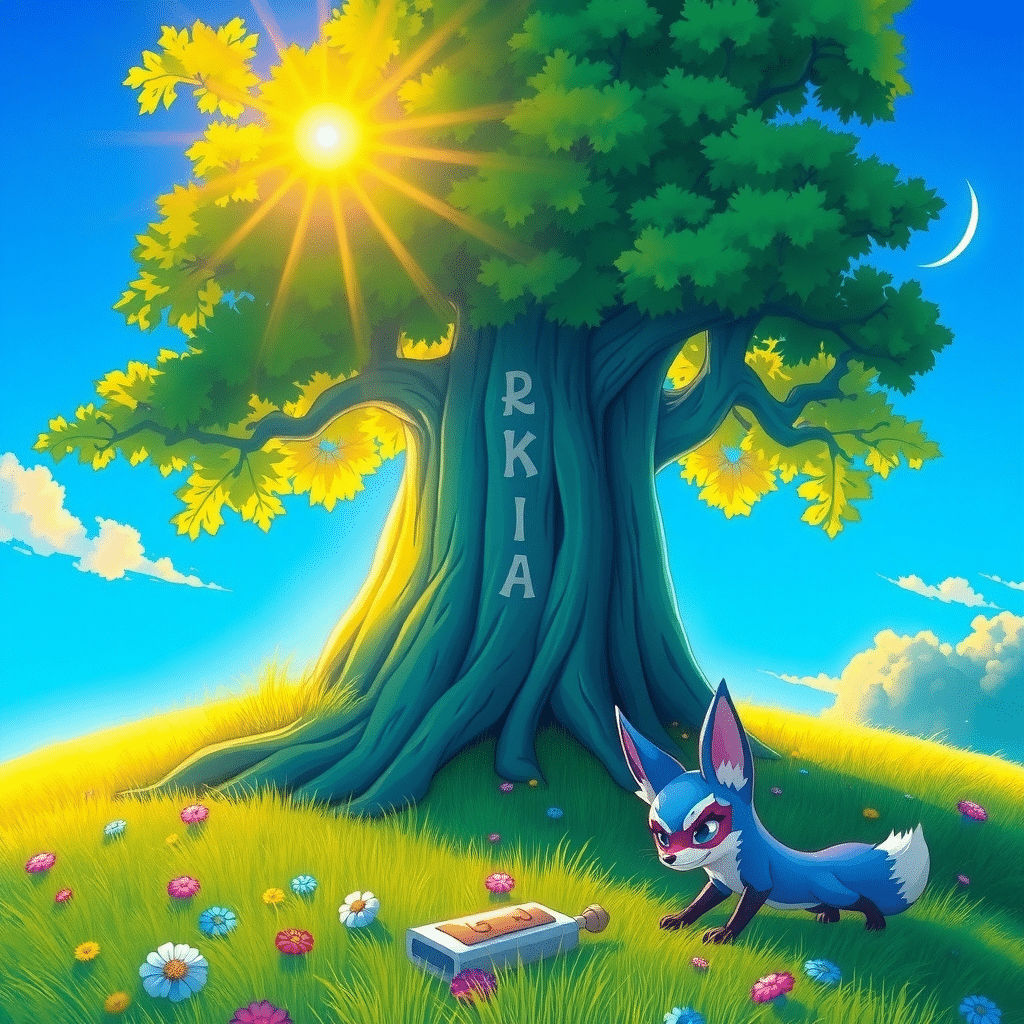 Whispers of the Luminous Meadow Whimsy Tree Spirit
