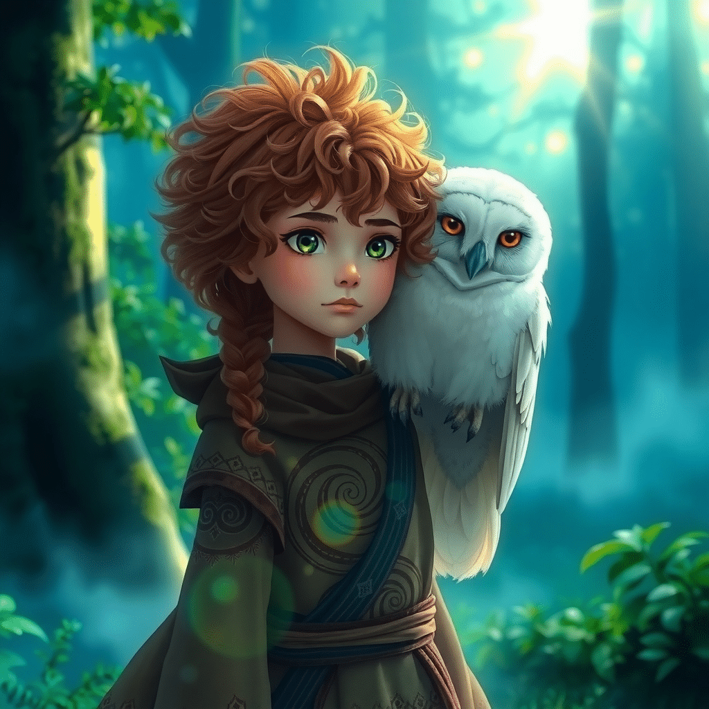 Whispers of the Eternal Forest: Lyra and the Guardian